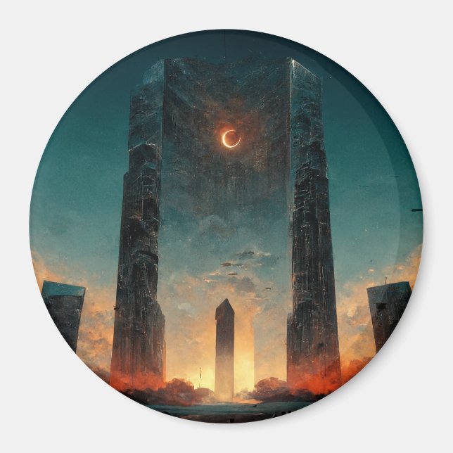 Black Gate Fantasy Sci-Fi Art Magnet (Front)