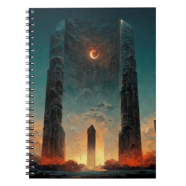 Black Gate Fantasy Sci-Fi Art Notebook (Front)
