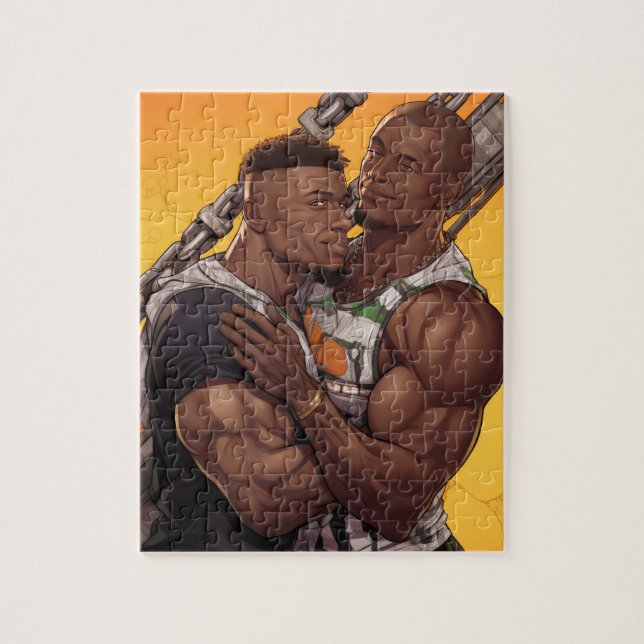 Black Gay Men Jigsaw Puzzle (Vertical)