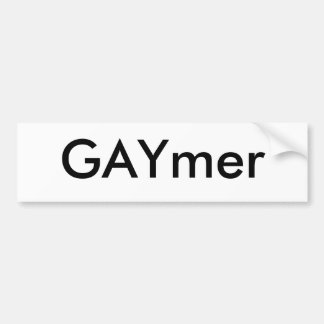 Black GAYmer Tag Sticker