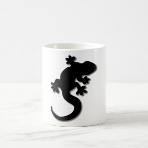 Black gecko coffee mug