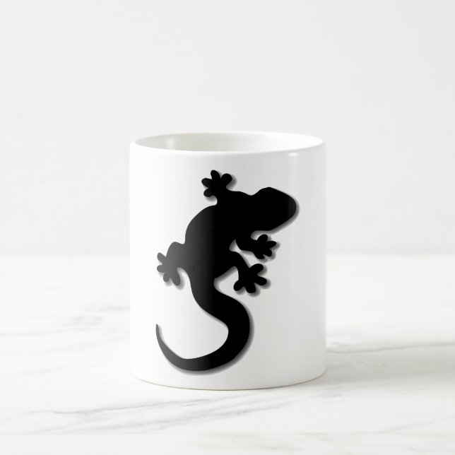 Black gecko coffee mug (Center)