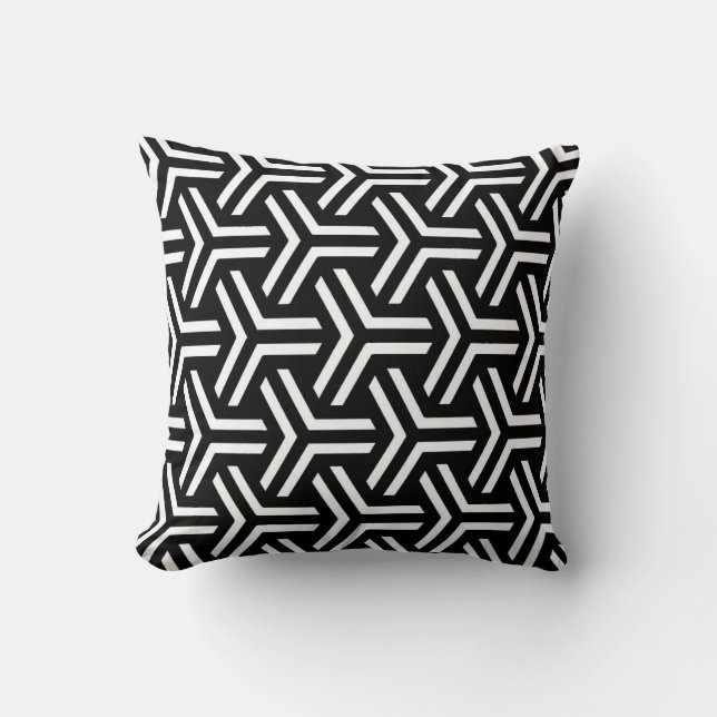 Black Geometric Cushion (Front)