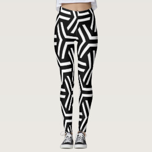 Black Geometric Leggings
