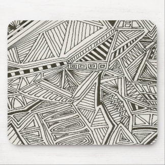 Black geometric mousepad