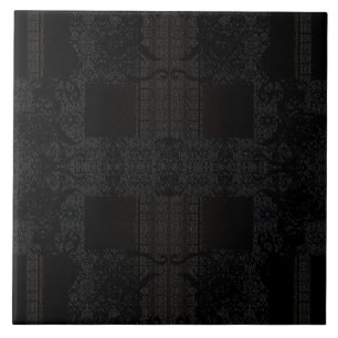Black Geometric Pattern – Modern Minimalist Design Ceramic Tile