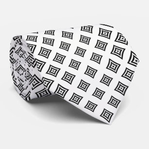 Black Geometric Shapes Tie