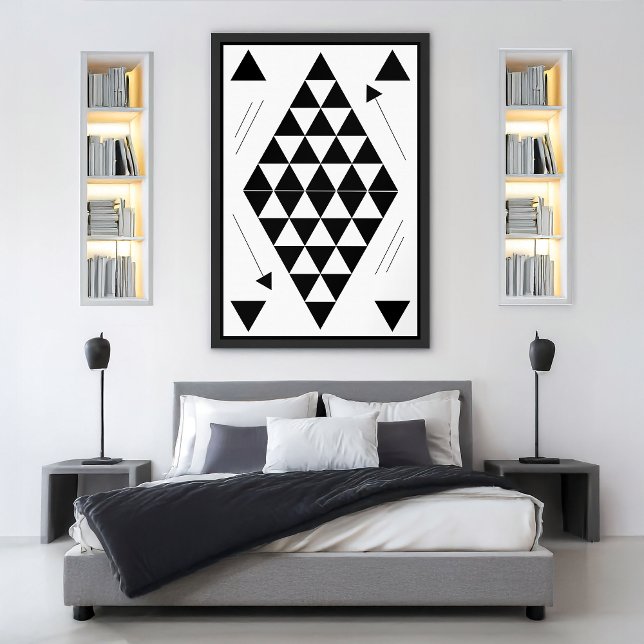 Black Geometric Triangles Poster (Creator Uploaded)