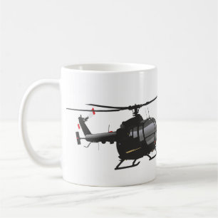 Black German light helicopter mug