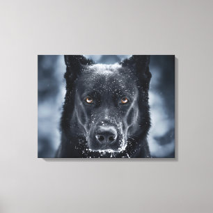 Black German Shepherd Canvas Print