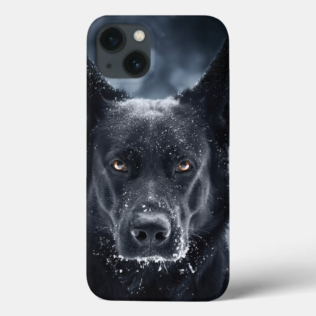 Black German Shepherd Case-Mate iPhone Case (Back)