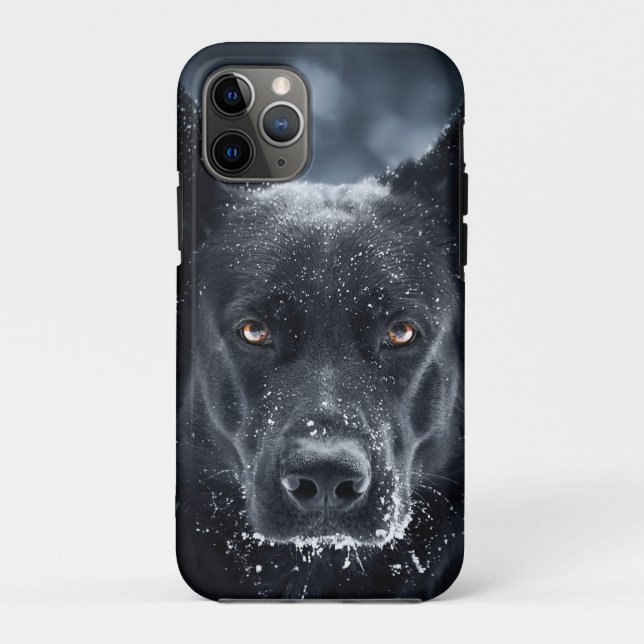 Black German Shepherd Case-Mate iPhone Case (Back)