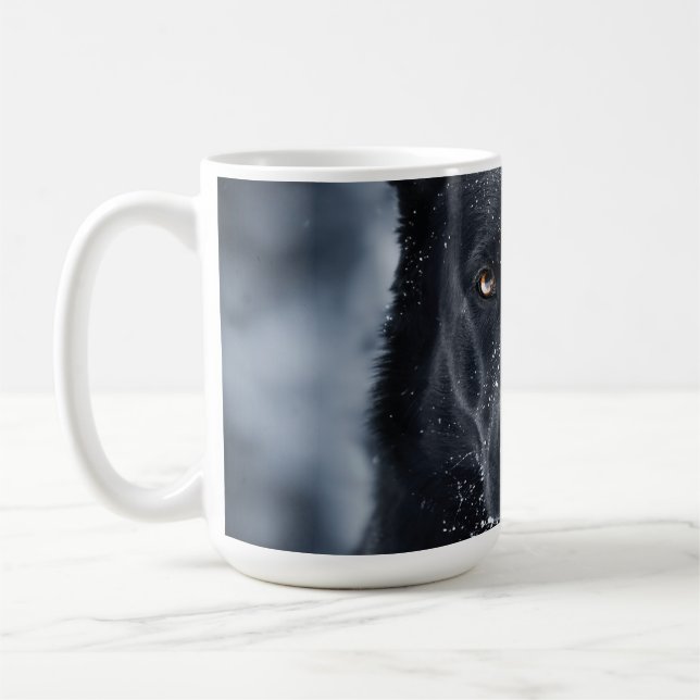 Black German Shepherd Coffee Mug (Left)