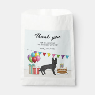 Black German Shepherd Colourful Birthday Thank You Favour Bag