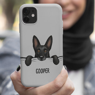 Black German Shepherd Dog Cute Personalized Case-Mate iPhone 14 Case