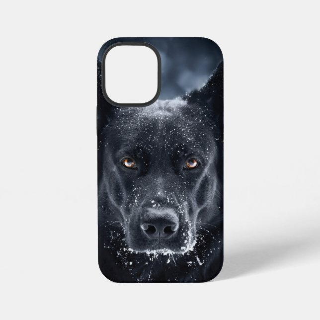 Black German Shepherd iPhone Case (Back)
