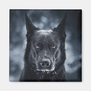 Black German Shepherd Magnet