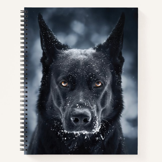 Black German Shepherd Notebook (Front)