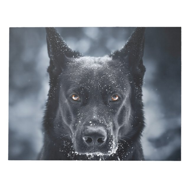 Black German Shepherd Notepad (Front)