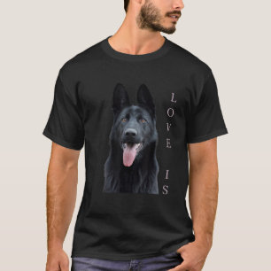 Black German Shepherd Shepard Dog Mum Dad Love T-Shirt