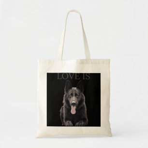 Black German Shepherd Shirt Shepard  Dog Mum Dad L Tote Bag