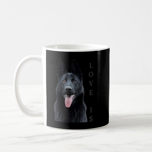 Black German Shepherd Shirt Shepard TShirt Dog Mum Coffee Mug (Left)