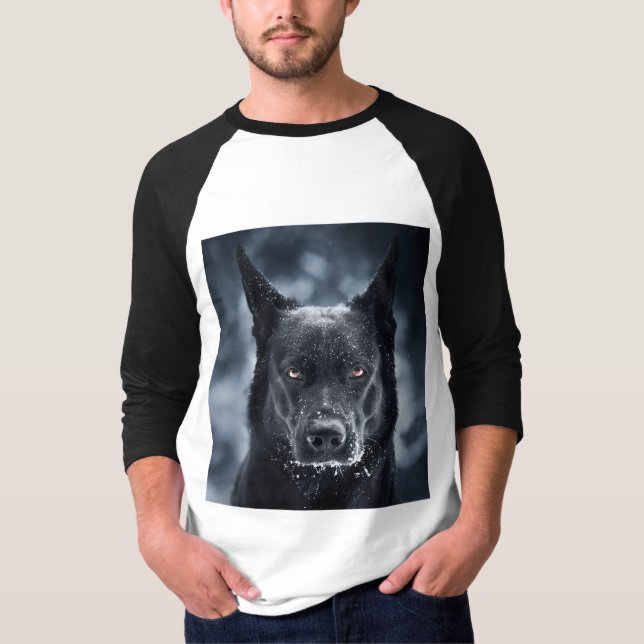 Black German Shepherd T-Shirt (Front)