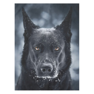Black German Shepherd Tablecloth