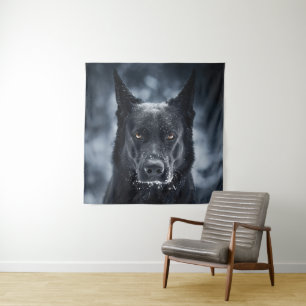 Black German Shepherd Tapestry