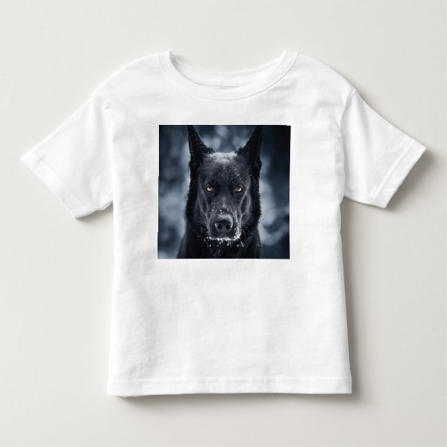 Black German Shepherd Toddler T-Shirt (Front)