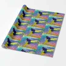 Black German Shepherd Wrapping Paper 