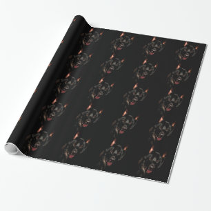 Black German Shepherd Wrapping Paper