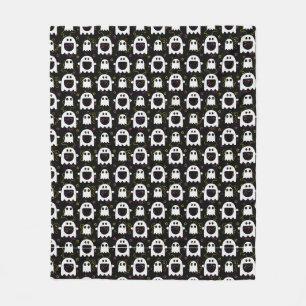 Black Ghost Fleece Blanket