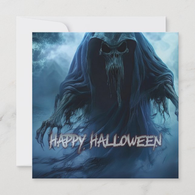 Black ghost in a hellish landscape - Halloween (Front)