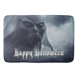 Black ghost in a hellish landscape - Halloween Bath Mat