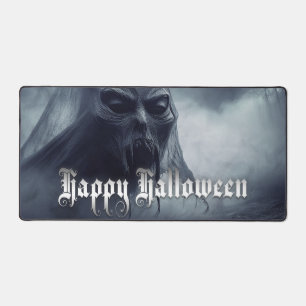 Black ghost in a hellish landscape - Halloween Desk Mat
