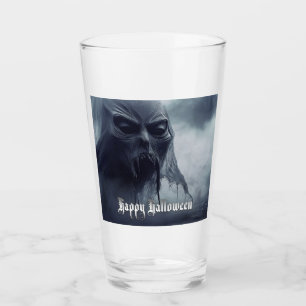 Black ghost in a hellish landscape - Halloween Glass