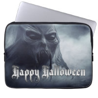 Black ghost in a hellish landscape - Halloween