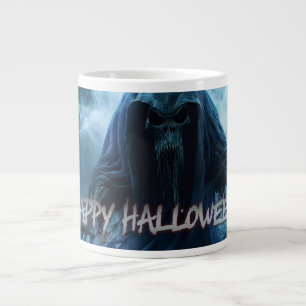 Black ghost in a hellish landscape - Halloween Large Coffee Mug