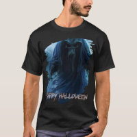 Black ghost in a hellish landscape - Halloween