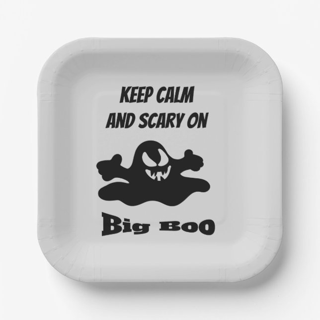 Black ghost  paper plate (Front)
