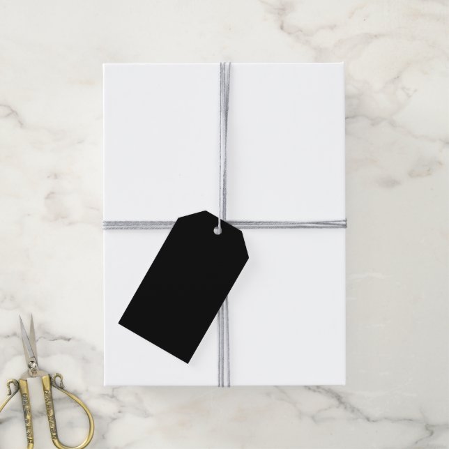 Black Gift Tags (With Twine)