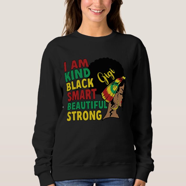 Black Gigi Grandmother African American Gigi Grand Sweatshirt (Front)