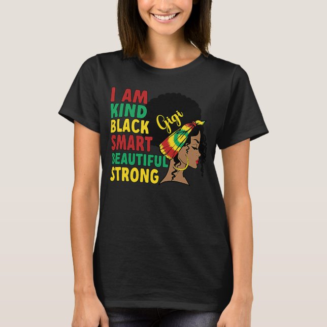 Black Gigi Grandmother African American Gigi Grand T-Shirt (Front)