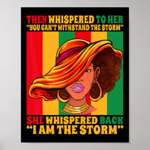 Black Girl African American Juneteenth I Am The St Poster
