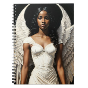 Black Girl Angel Angelcore Art Notebook