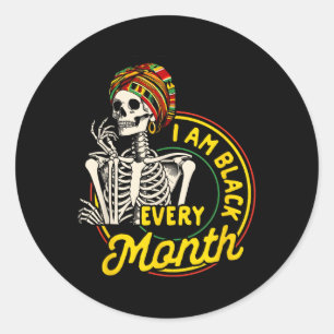 Black Girl Back History Month African Im Black Eve Classic Round Sticker