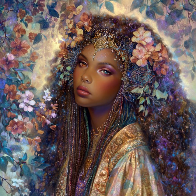 Black Girl Black Queen Fantasy Art Goddess Poster (Creator Uploaded)