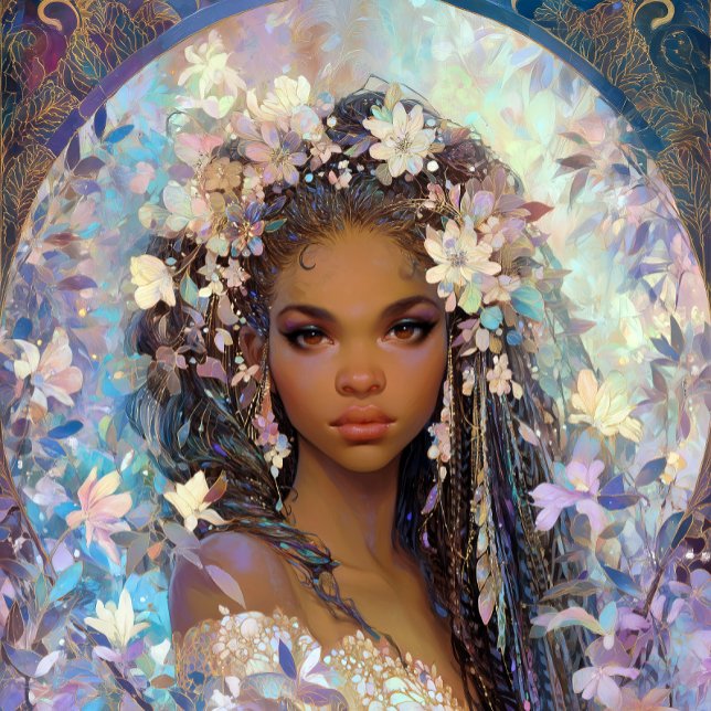 Black Girl Black Queen Fantasy Art Goddess Poster (Creator Uploaded)