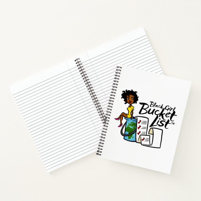 Black Girl Bucket List Spiral Notebook (Inside)